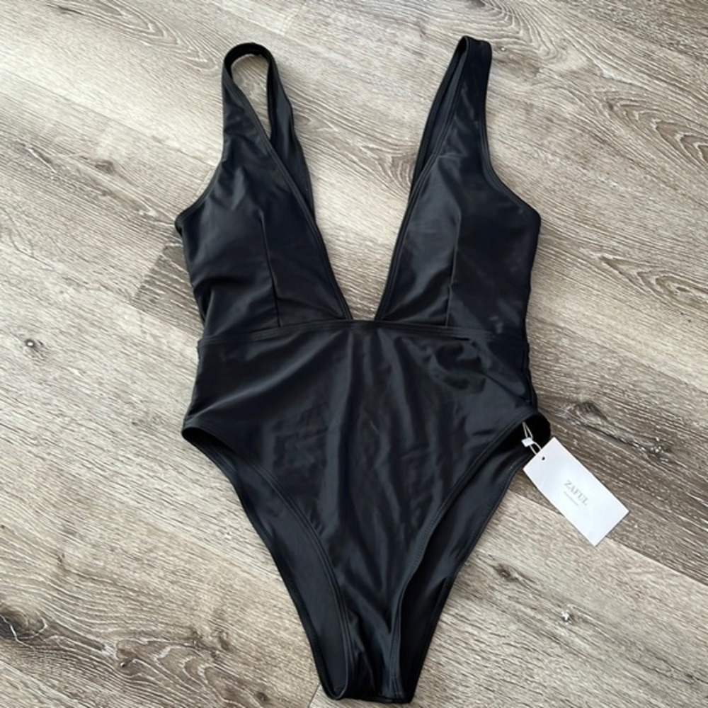 Zaful swim black one piece swimwear. Size 8
